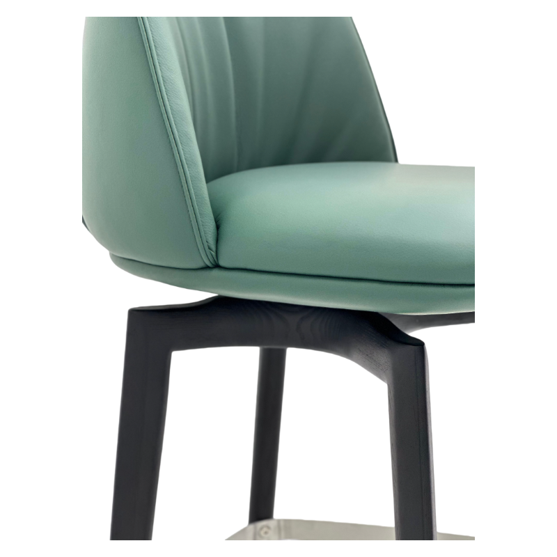 Boulder Wood Leg Bar Stool