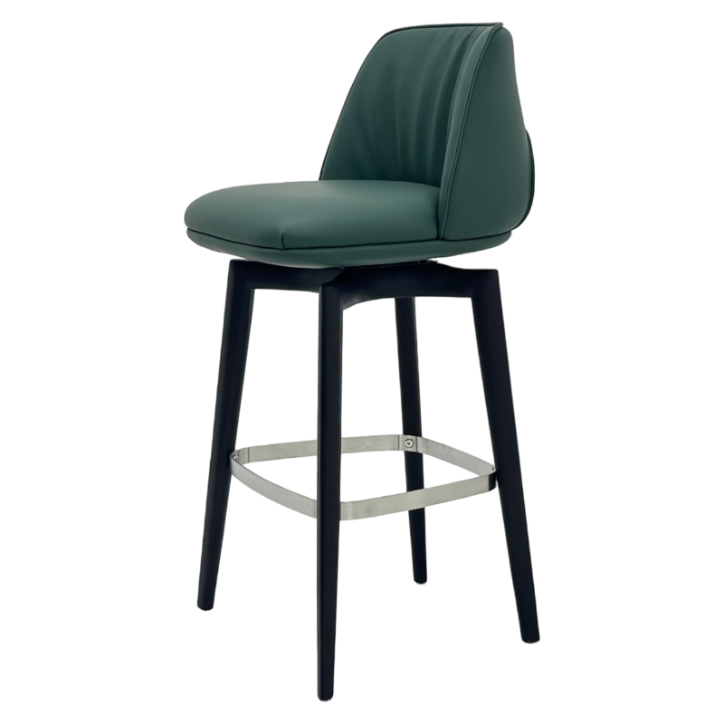 Boulder Wood Leg Bar Stool