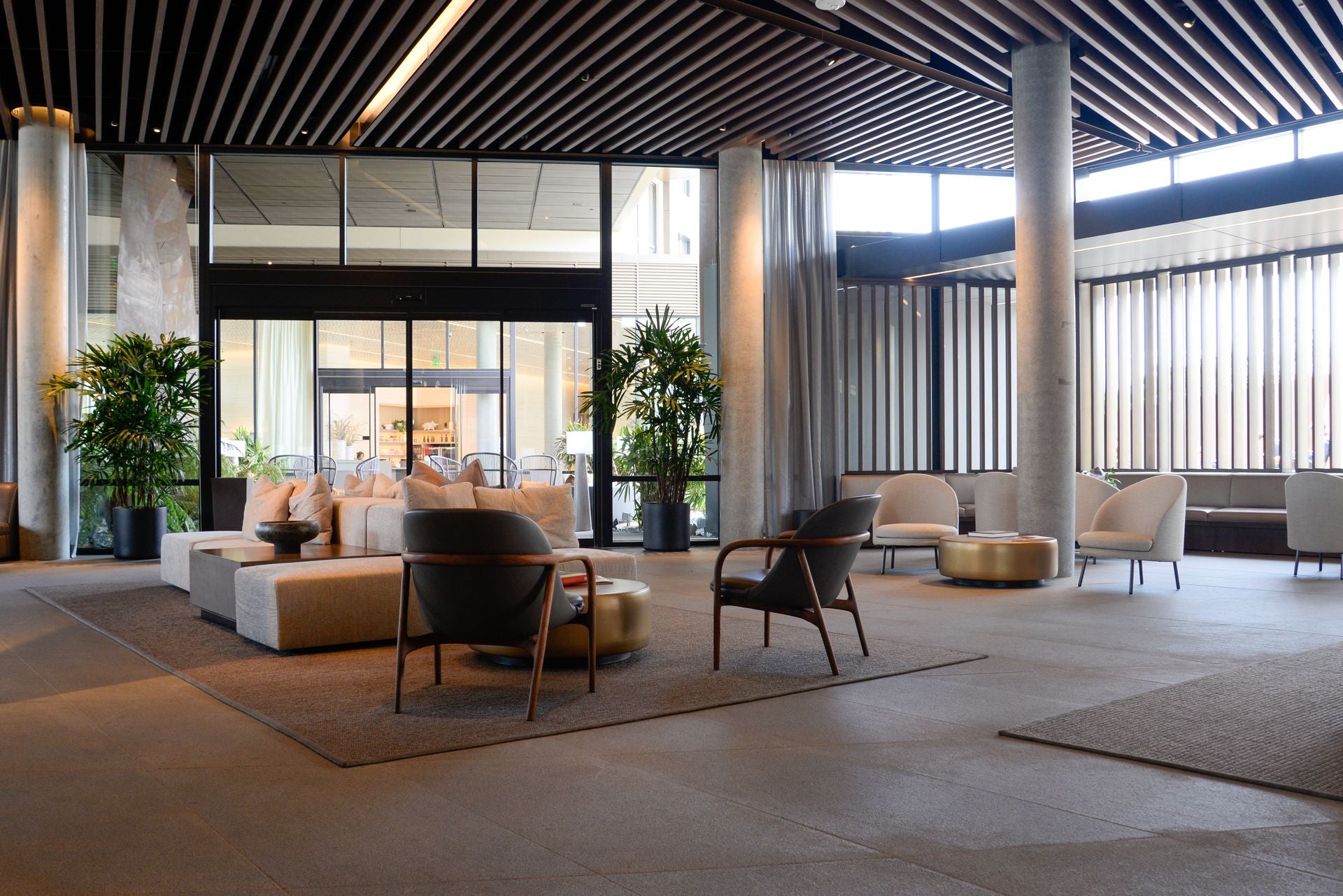 Contemporary hotel lobby seating — commercial interiors inspiration